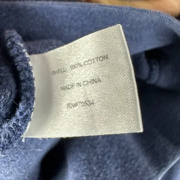 Orvis Sweater Mens Medium 1/4 Zip Blue Pullover Long Sleeve Rib Hem Cuffs - Picture 6 of 8